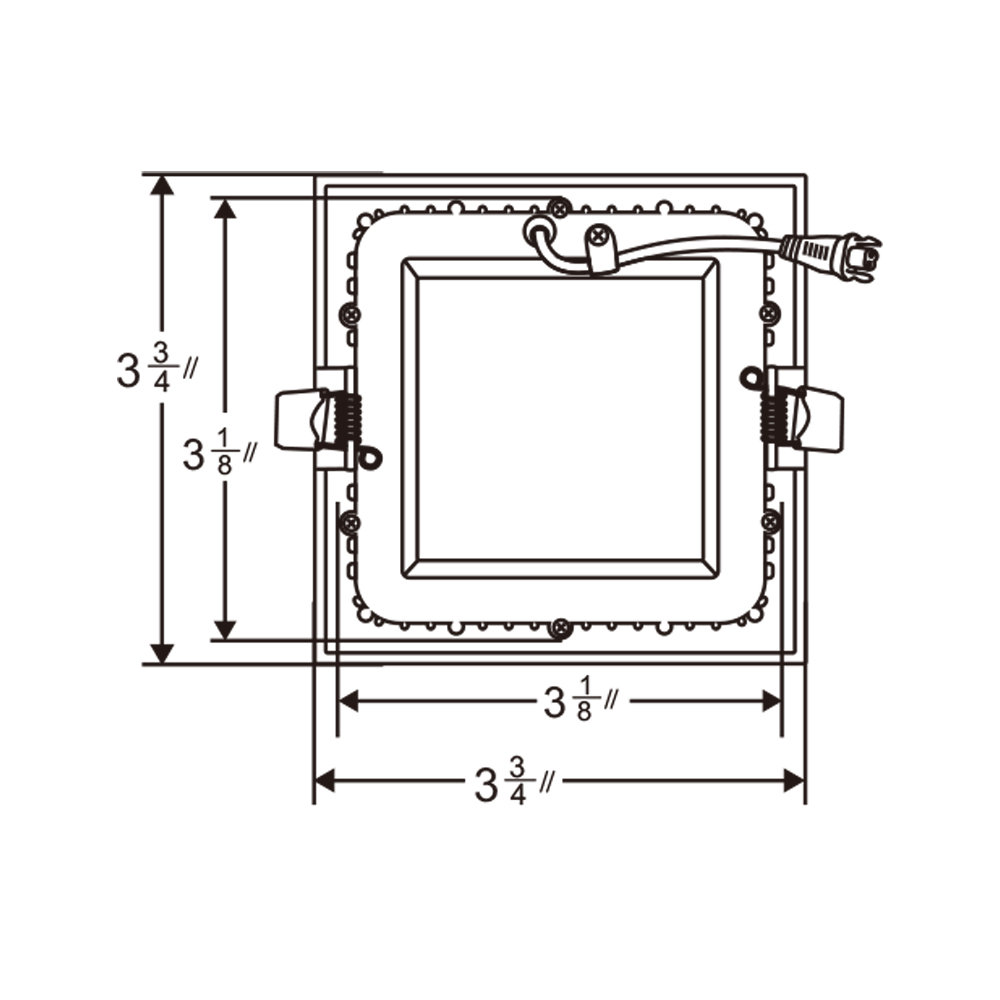square Recessed CCT Adjustable Smart Led Panel Light - 图片 2